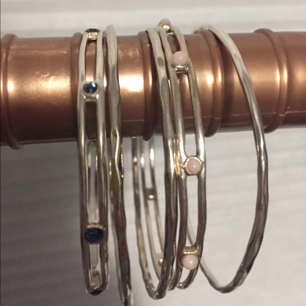 5 Set Sterling Silver Bangles - image 7